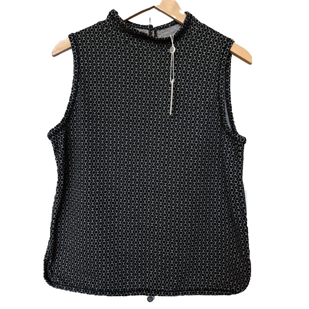 NWT! Max Studio London Women's Sleeveless Black Blouse Size M Casual Top